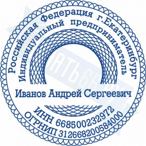 Макет печати для ИП с защитой №16
