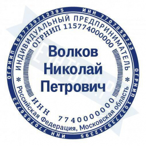 Макет стандартной печати для ИП №31