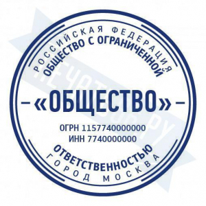 Макет стандартной печати для ООО №53
